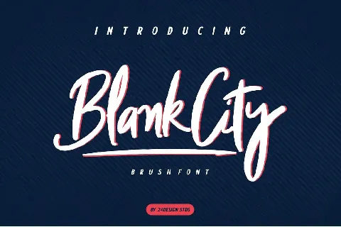 Blank City Brush font