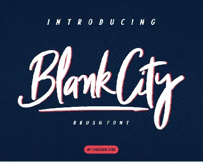 Blank City Brush font