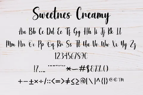 Sweetnes Creamy font