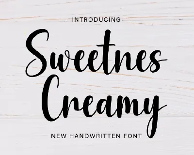 Sweetnes Creamy font