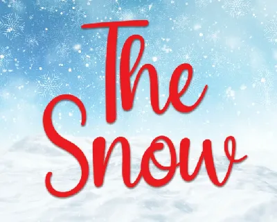 The Snow Script font