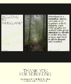 Woodland font
