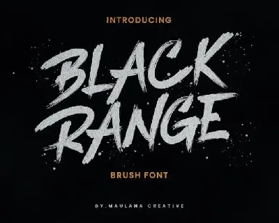 Black Range Brush font