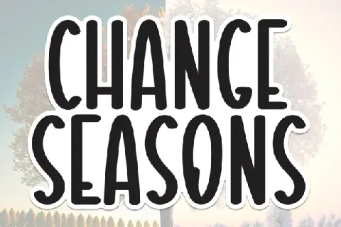 Change Seasons Display font