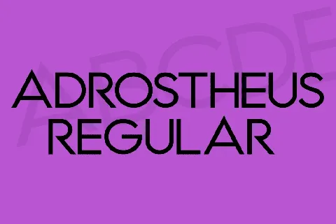 Adrostheus font