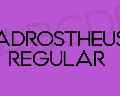 Adrostheus font