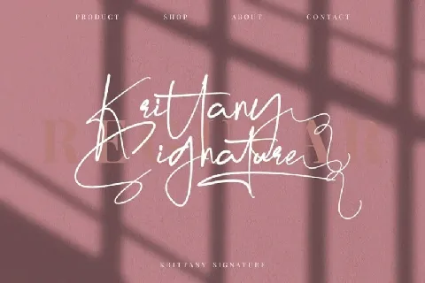 Krittany Signature font