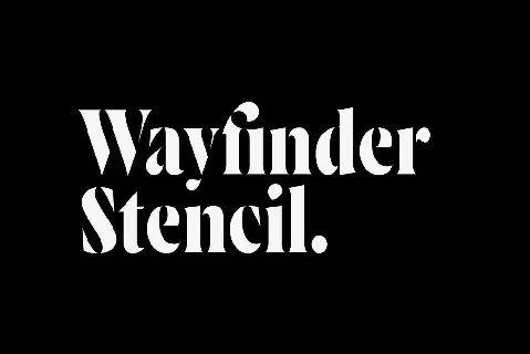 Wayfinder Stencil font