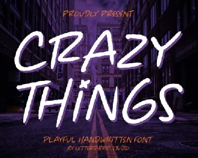 Crazy Things font