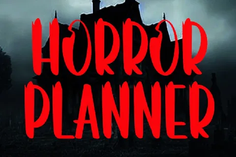 Horror Planner font