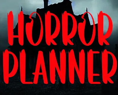 Horror Planner font