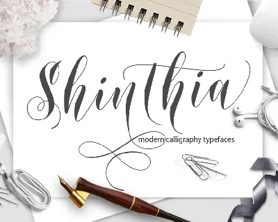 Shinthia Script font