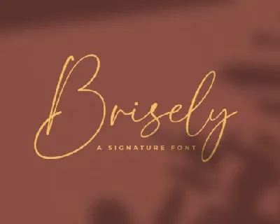 Brisely Signature font