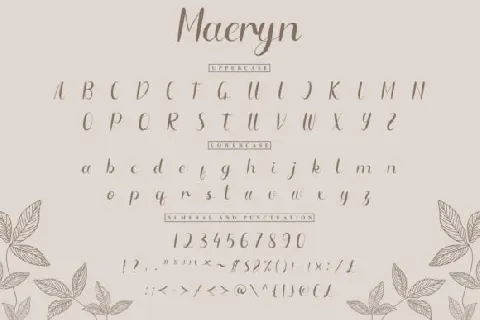 Maeryn Calligraphy font