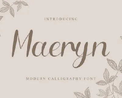 Maeryn Calligraphy font