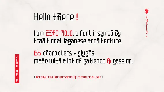 Zero Mojo font