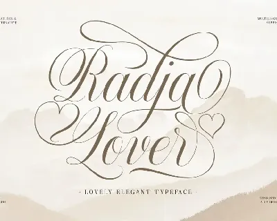Radja Lover Calligraphy font