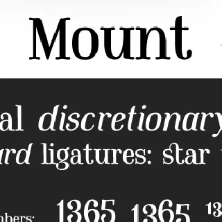 Mount PERSONAL USE ONLY font