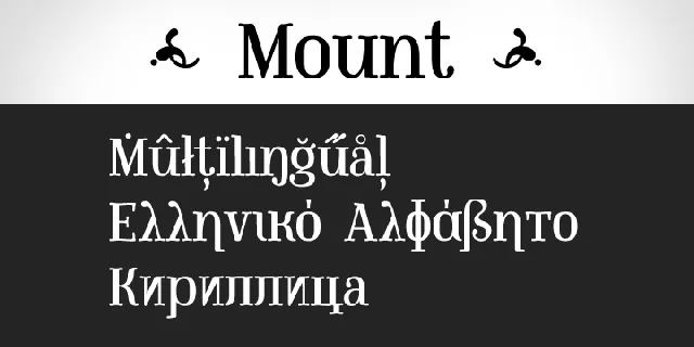 Mount PERSONAL USE ONLY font