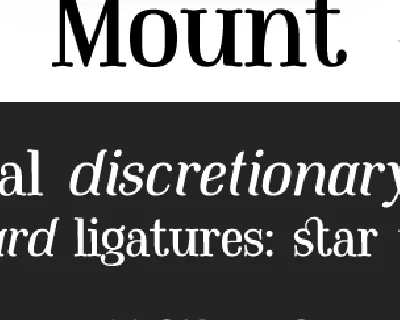 Mount PERSONAL USE ONLY font