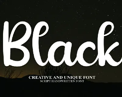 Black Script font