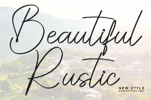 Beautiful Rustic Script font