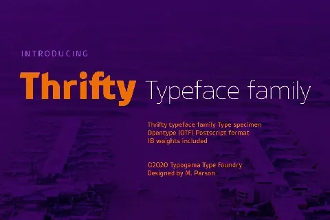 Thrifty Family font