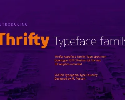 Thrifty Family font