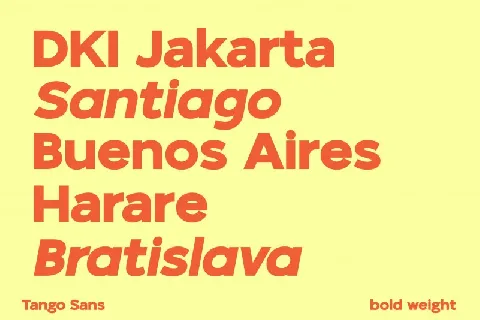 Tango Sans Family font