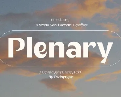 Plenary Family font