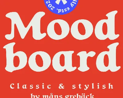 Moodboard PERSONAL USE ONLY font