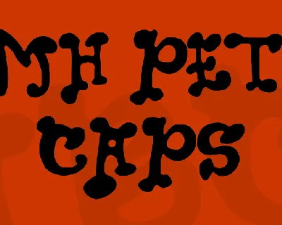 JMH PETS CAPS font