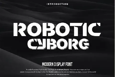 Robotic Cyborg Display font