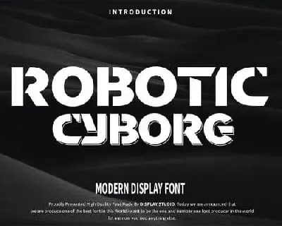 Robotic Cyborg Display font