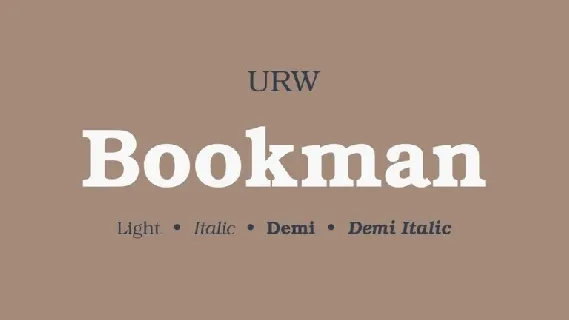 Bookman Slab Serif font