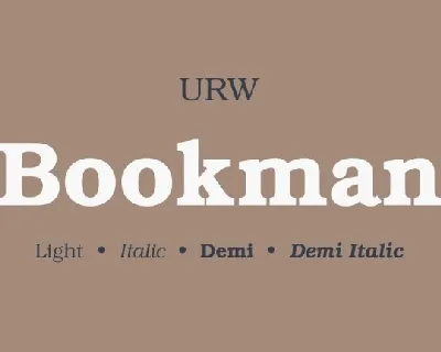 Bookman Slab Serif font