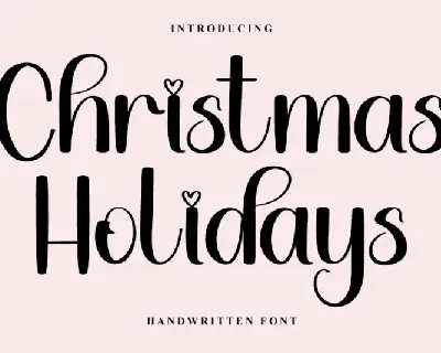 Christmas Holidays Typeface font