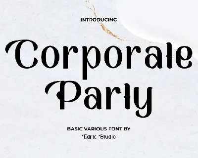 Corporate Party font