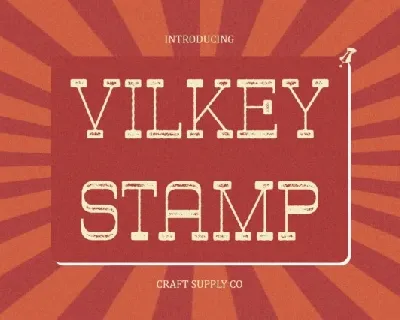 Vilkey Stamp font