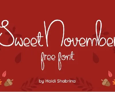 Sweet November Handwritten font