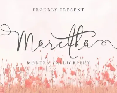 Maretha Calligraphy font