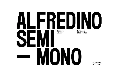 Alfredino Semimono font