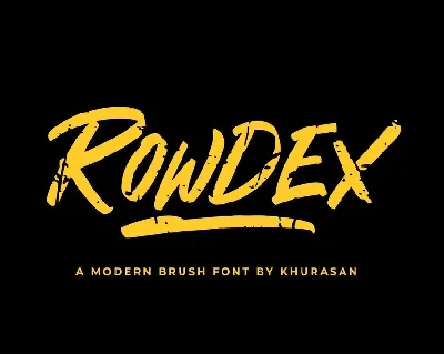 Rowdex font