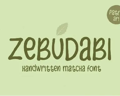 Zebudabi Display font