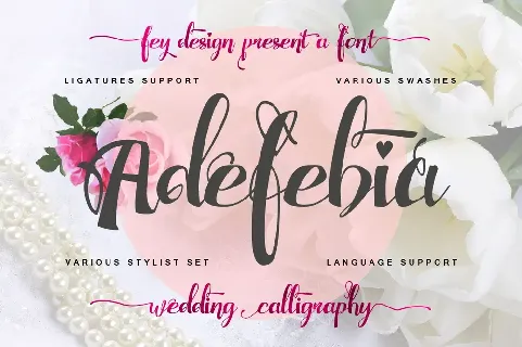 Adefebia Wedding Script font