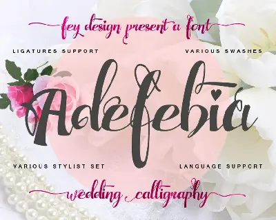 Adefebia Wedding Script font