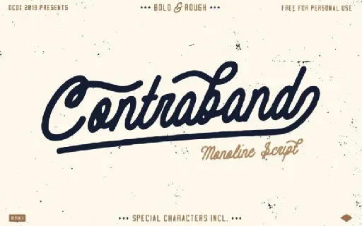 Contraband Monoline Script font