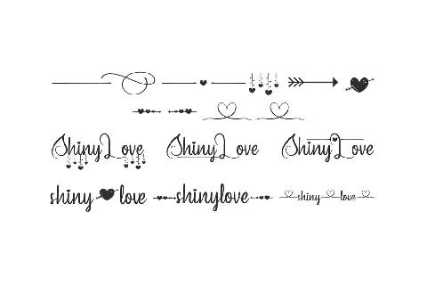 Shiny Love Demo font