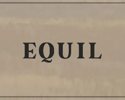 Equil font