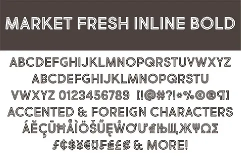Market Fresh Inline Bold font